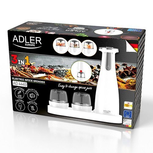 Млинок для спецій електричний Adler AD 4449 White 502060 фото