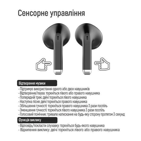 Навушники TWS ColorWay Slim TWS-2 Black (CW-TWS2BK) 579191ua фото