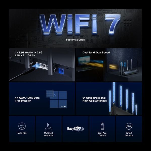 Wi-Fi-маршрутизатор Mercusys MR37BE 622537ua фото