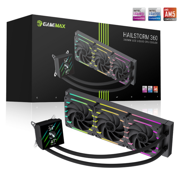 Водяне охолодження GameMax Hailstorm 360 BK 628000ua фото