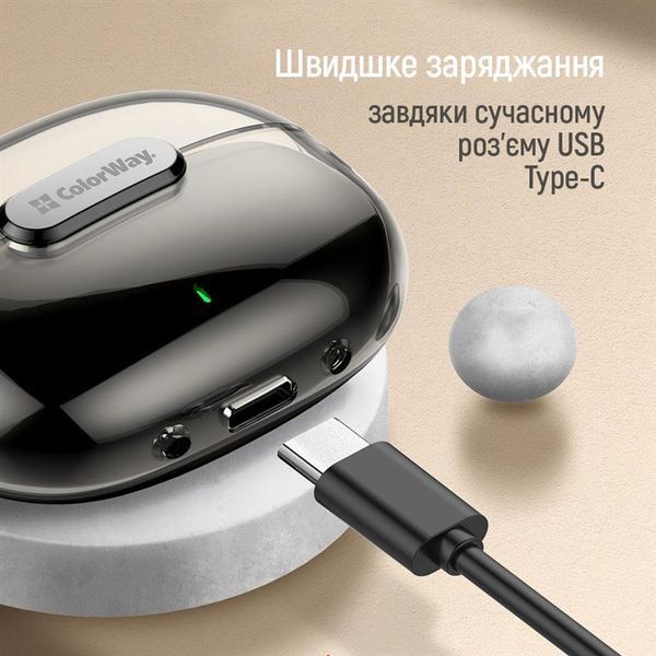 Навушники TWS ColorWay Slim TWS-2 Black (CW-TWS2BK) 579191ua фото