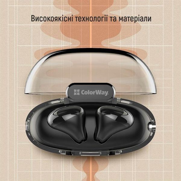 Навушники TWS ColorWay Slim TWS-2 Black (CW-TWS2BK) 579191ua фото