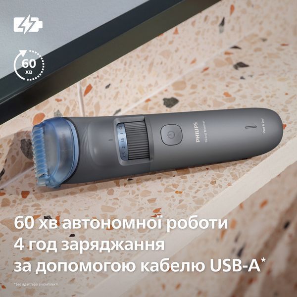 Тример для бороди та вусів Philips Beard Trimmer 3000 Series BT3617/15 617829ua фото