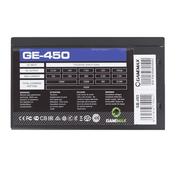 Блок живлення GameMax GE-450 627721ua фото