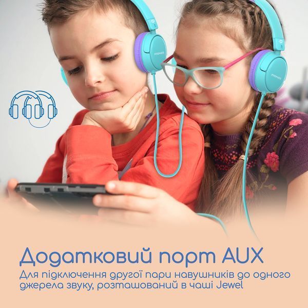 Навушники з мікрофоном Promate Jewel Aqua 579455ua фото