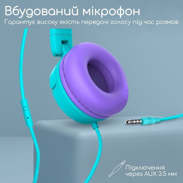 Навушники з мікрофоном Promate Jewel Aqua 579455ua фото