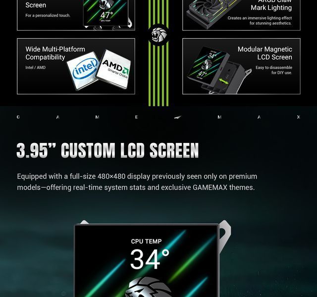 Водяне охолодження GameMax Hailstorm 360 BK 628000ua фото