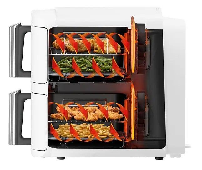 Мультипіч (аерофритюрниця) Ninja Double Stack XL 2-Level Air Fryer 9.5L (SL400EUWH) 568826 фото