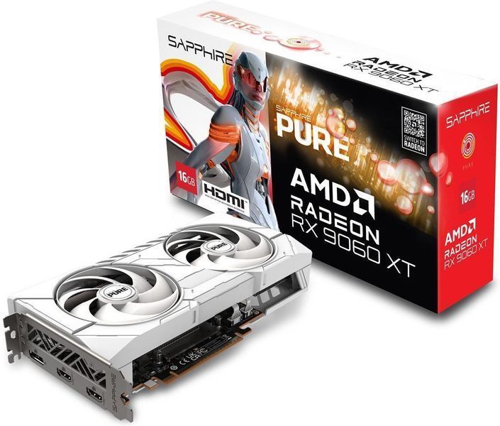 Видеокарта Sapphire Radeon RX 9060 XT Pure (11350-02) 604152ua фото