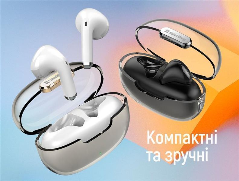 Навушники TWS ColorWay Slim TWS-2 Black (CW-TWS2BK) 579191ua фото