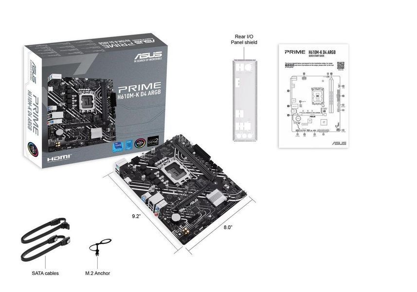 Материнська плата Asus Prime H610M-K D4 ARGB (90MB1HN0-M0EAY0) 623139ua фото