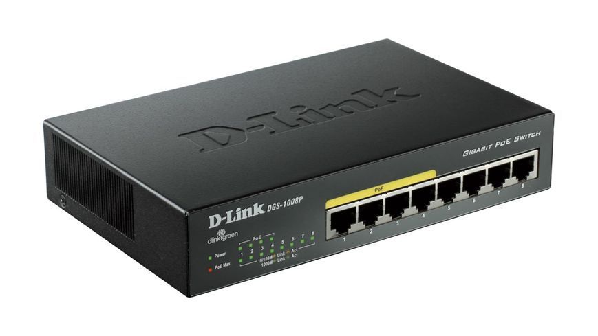 Комутатор некерований D-Link DGS-1008P 461767ua фото