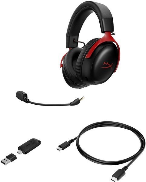 Навушники з мікрофоном HyperX Cloud III S Wireless Black/Red (A59Z0AA) 608436 фото
