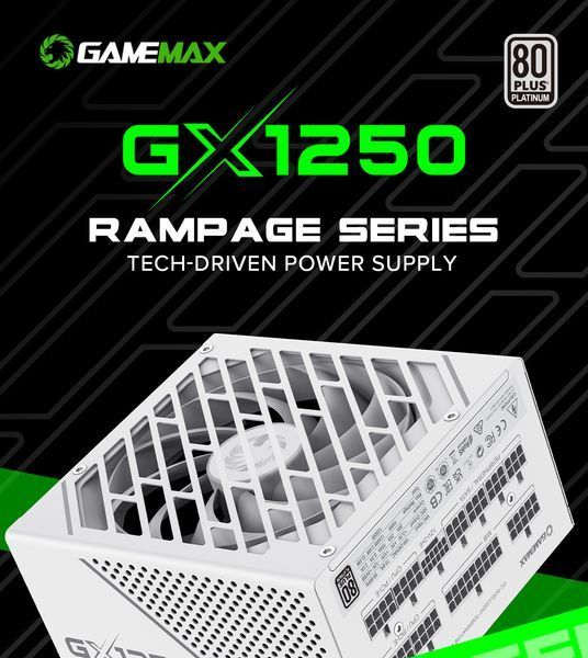 Блок живлення GameMax GX-1250 Pro WH 627772ua фото