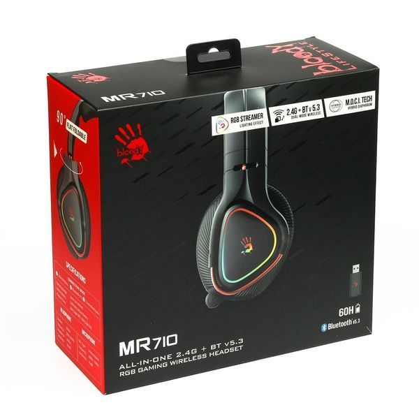 Навушники з мікрофоном Bloody MR710 Black 620768ua фото