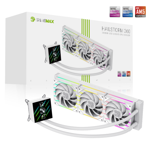 Водяное охлаждение GameMax Hailstorm 360 WH 628001ua фото