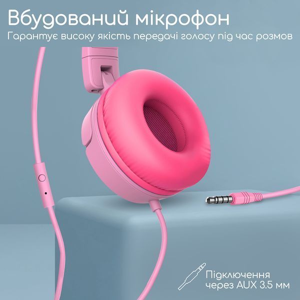 Наушники с микрофоном Promate Jewel Bubblegum (jewel.bubblegum) 579456ua фото