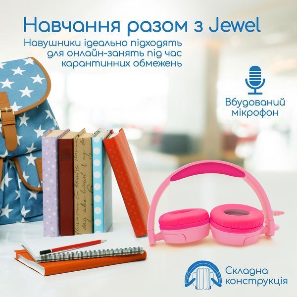 Наушники с микрофоном Promate Jewel Bubblegum (jewel.bubblegum) 579456ua фото