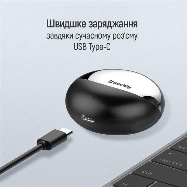 Наушники TWS ColorWay TWS-3 Black (CW-TWS3BK) 579192ua фото