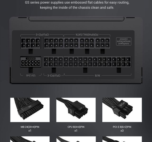 Блок живлення GameMax GS-650G V25 Black 630408ua фото
