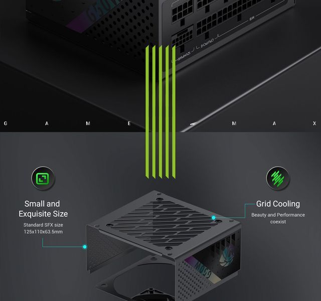 Блок живлення GameMax GS-650G V25 Black 630408ua фото
