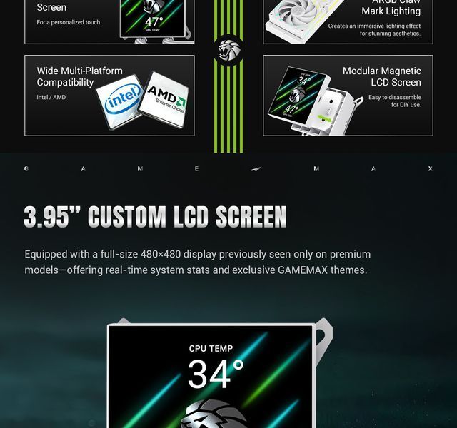 Водяное охлаждение GameMax Hailstorm 360 WH 628001ua фото