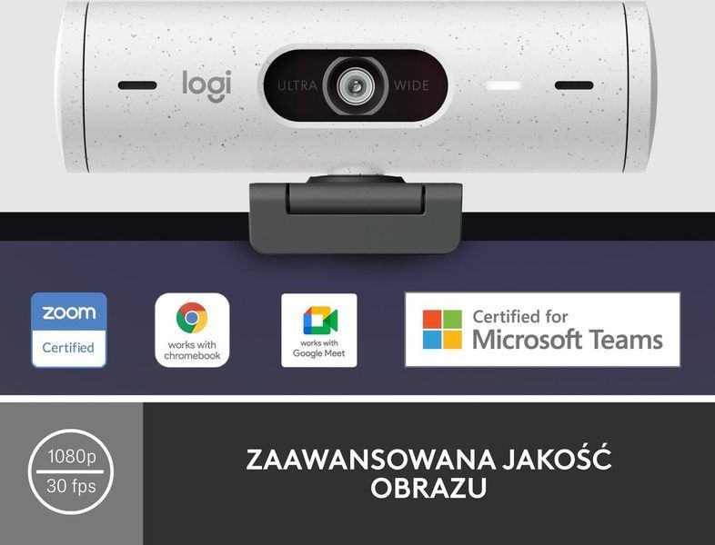 Веб-камера Logitech Brio 500 Off White (960-001428) 437564ua фото