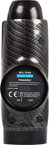 Перкуссионный массажер Blow Wave 5000 Black 600024 фото