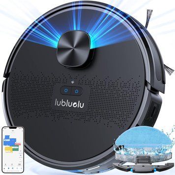 Робот-пилосос з вологим прибиранням Lubluelu SL61 Black 75035 фото
