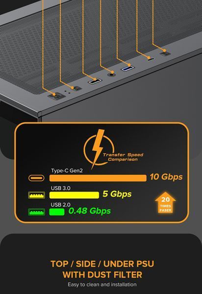 Корпус GameMax Vista AB Black 628409ua фото