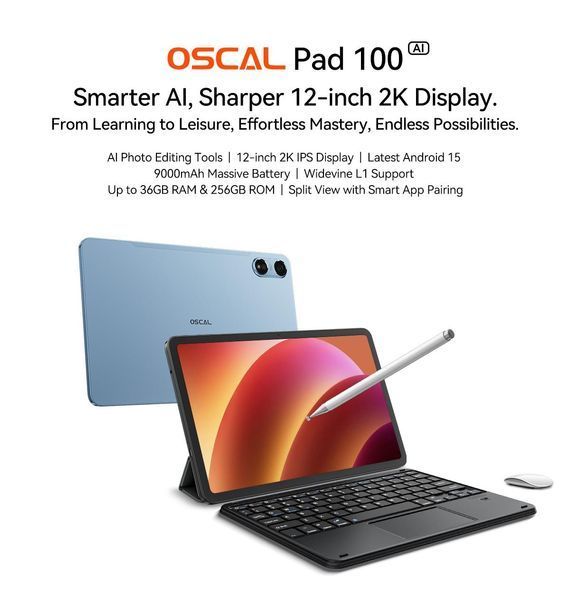 Планшет Oscal Pad 100 6/256GB Silver Grey 639918ua фото
