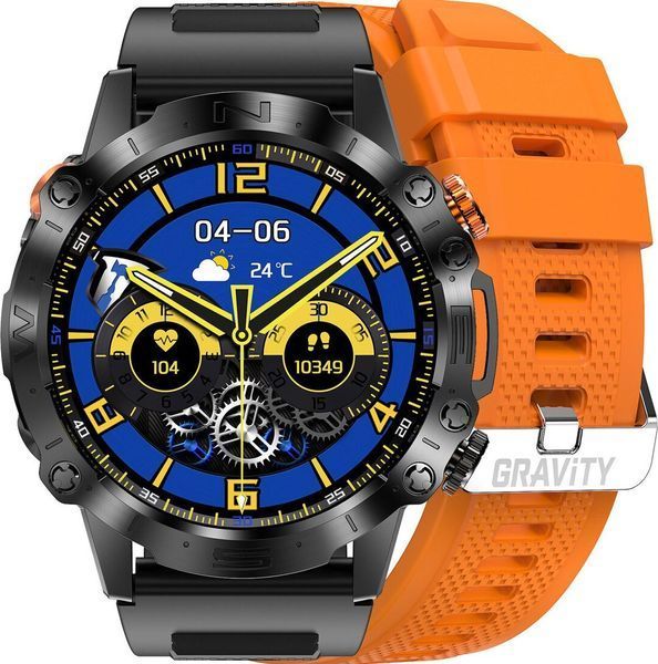 Смарт-часы Gravity GT20-3 Black/Orange 621764 фото