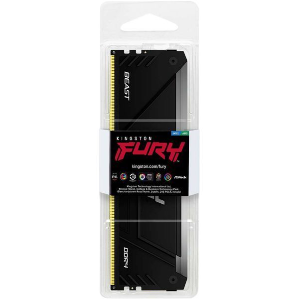 Пам'ять для настільних комп'ютерів Kingston Fury 16 GB DDR4 3200 MHz Beast RGB (KF432C16BB12A/16WP) 623496ua фото