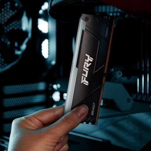 Пам'ять для настільних комп'ютерів Kingston Fury 16 GB DDR4 3200 MHz Beast RGB (KF432C16BB12A/16WP) 623496ua фото