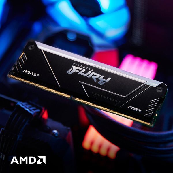 Пам'ять для настільних комп'ютерів Kingston Fury 16 GB DDR4 3200 MHz Beast RGB (KF432C16BB12A/16WP) 623496ua фото