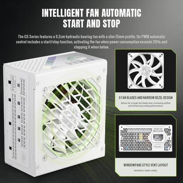 Блок питания GameMax GS-650G V25 White 630409ua фото