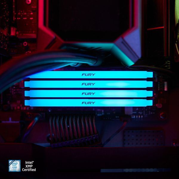 Пам'ять для настільних комп'ютерів Kingston Fury 16 GB DDR4 3200 MHz Beast RGB (KF432C16BB12A/16WP) 623496ua фото