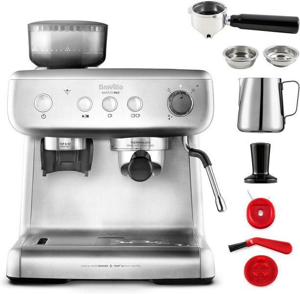 Кавоварка ріжкова еспресо Breville Barista Max VCF126X 312037 фото
