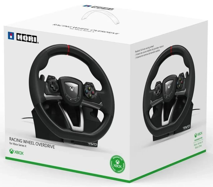 Комплект (кермо, педалі) Hori Racing Wheel Overdrive Designed for Xbox Series X/S/PC (AB04-001U) 328157 фото