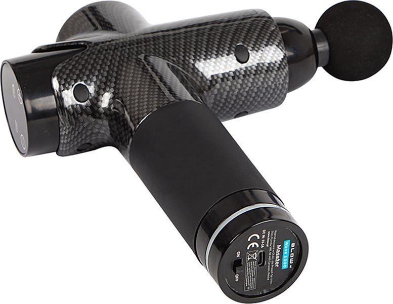 Перкуссионный массажер Blow Wave 5000 Black 600024 фото