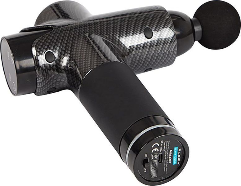 Перкуссионный массажер Blow Wave 5000 Black 600024 фото