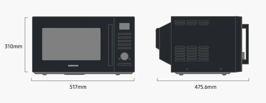 Мікрохвильовка з грилем і конвекцією Samsung MC28A5135CK 462447 фото