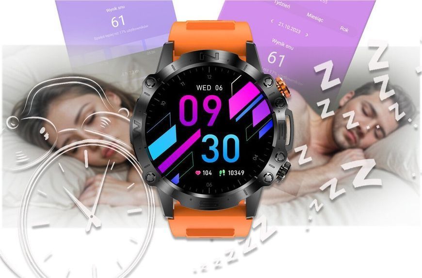 Смарт-часы Gravity GT20-3 Black/Orange 621764 фото