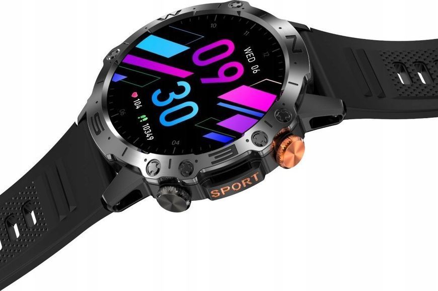 Смарт-часы Gravity GT20-3 Black/Orange 621764 фото