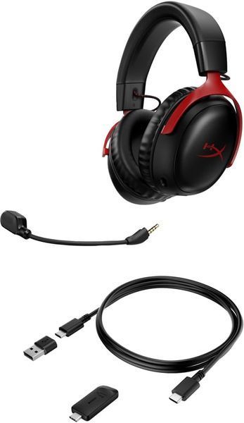 Навушники з мікрофоном HyperX Cloud III Wireless Black/Red (77Z46AA) 507391 фото
