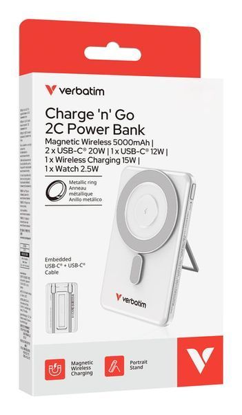 Зовнішній акумулятор (павербанк) Verbatim Charge 'n' Go 5000mAh Silver (32276) 619768 фото