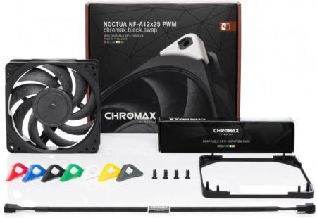 Вентилятор Noctua NF-A12X25 PWM chromax.black.swap 499418 фото