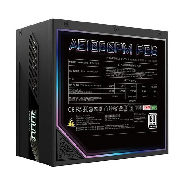 Блок живлення Gigabyte Aorus Elite P1000W PCIe 5.0 (GP-AE1000PM PG5) 525789 фото