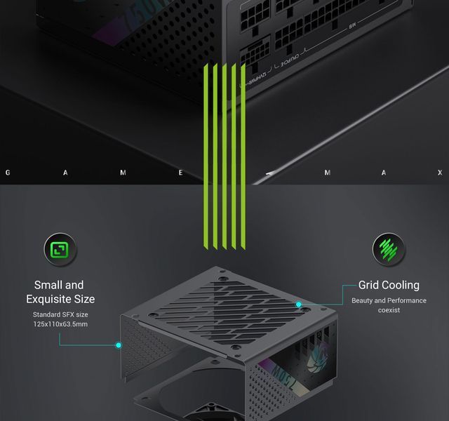 Блок живлення GameMax GS-750G V25 Black 630410ua фото