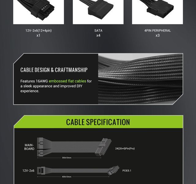 Блок живлення GameMax GS-750G V25 Black 630410ua фото